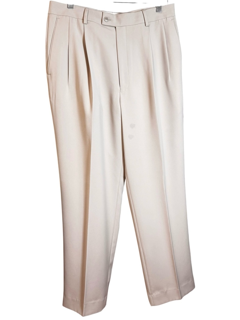 Alan Flusser Golf Stone Beige Double Pleated Dress Golf Pants 34x32 NWOT